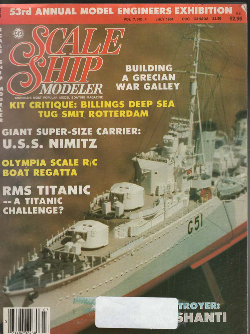 Scale Ship Magazine July 1984 Replica Modeling Model Engineers ...