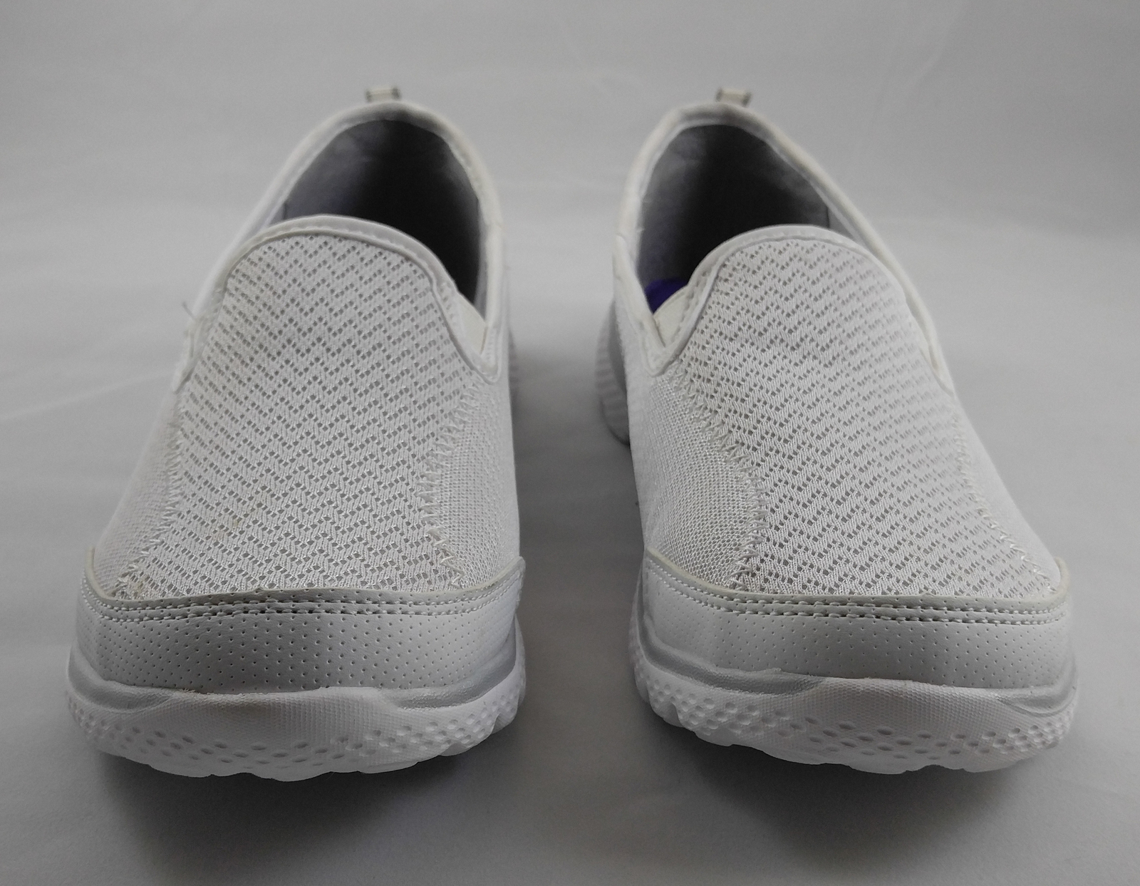 Danskin Now Women's White Memory Foam Mesh Slip-On Athletic Shoe Size 7 ...