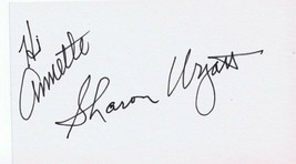 Sharon Wyatt Signed 3x5 Index Card General Hospital