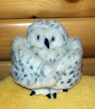 Folkmanis Snowy Owl Plush 12&quot; Body Puppet with Rotating Head for Imagina... - $16.99