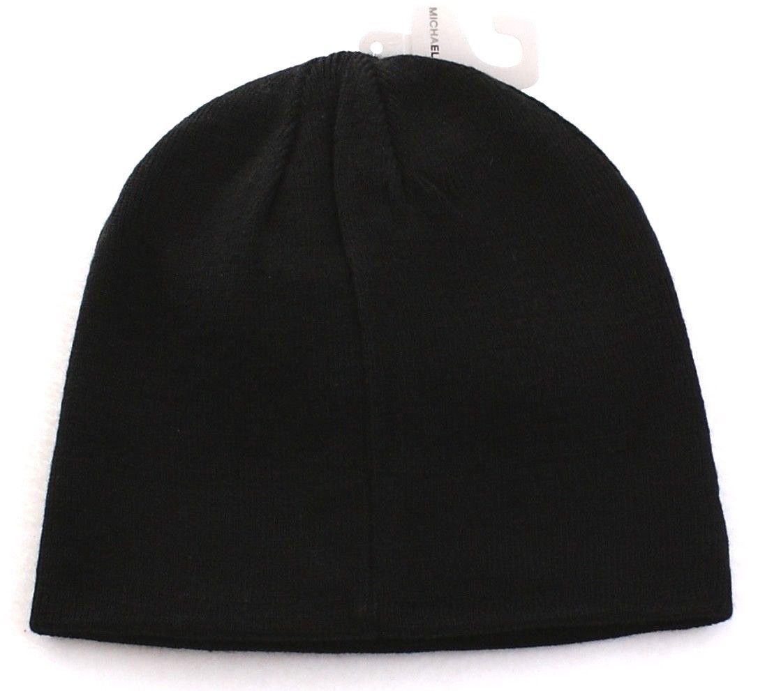 Michael Kors Reversible Black Knit Beanie Skull Cap Men's One Size NWT