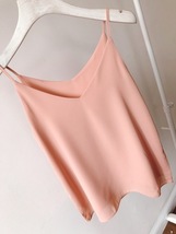 Summer Sleeveless Tank Top Lady Pink Chiffon Tops Wedding Bridesmaid Top Blouses image 6