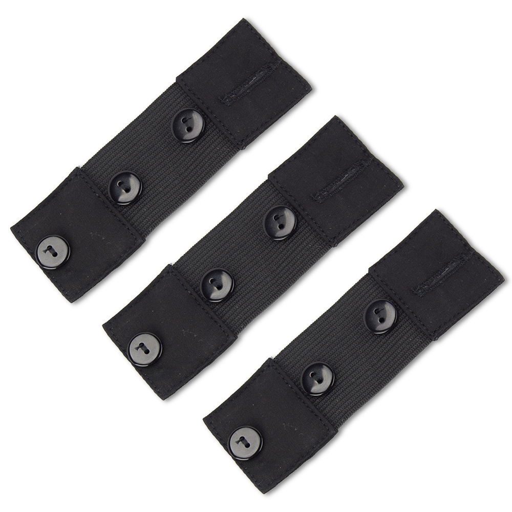 Elastic Waist Button Extender 3-Pack - Ideal Instant Waistband Stretch for All