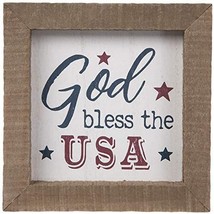 God Bless The USA Wood Wall Decoration Home Decor 4th of July - $17.99