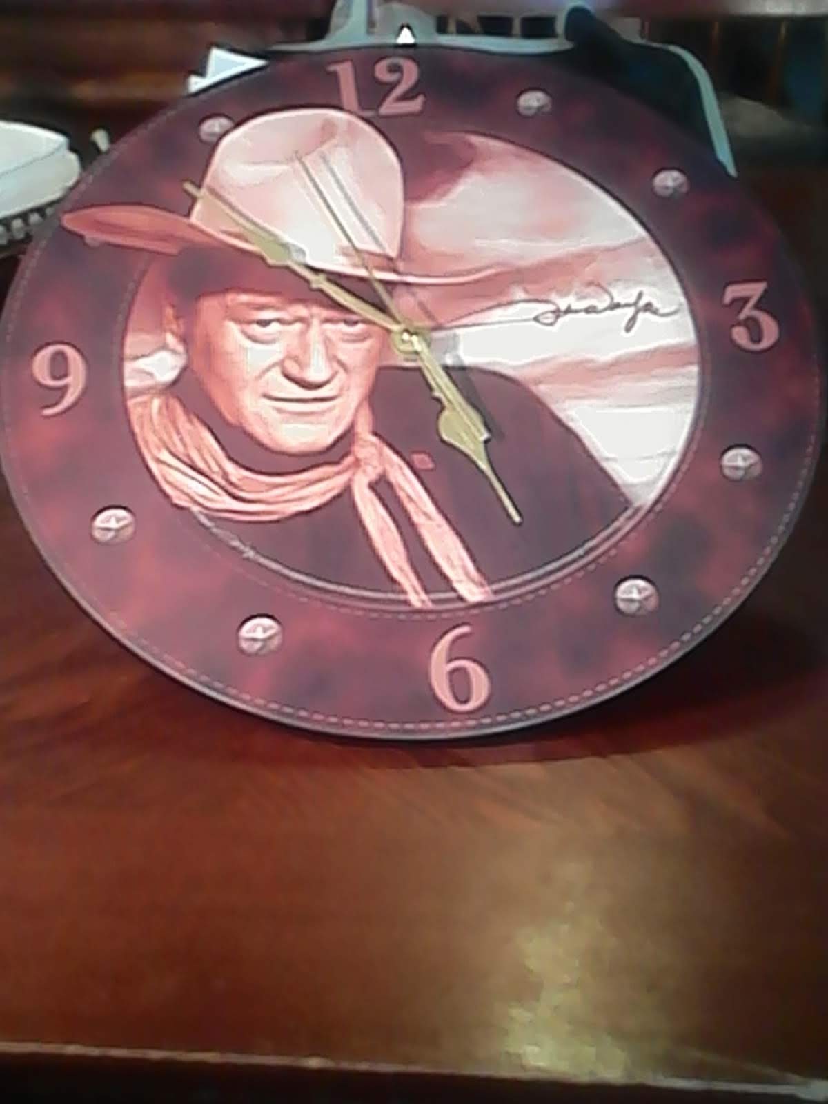 John Wayne clock & CD Wall