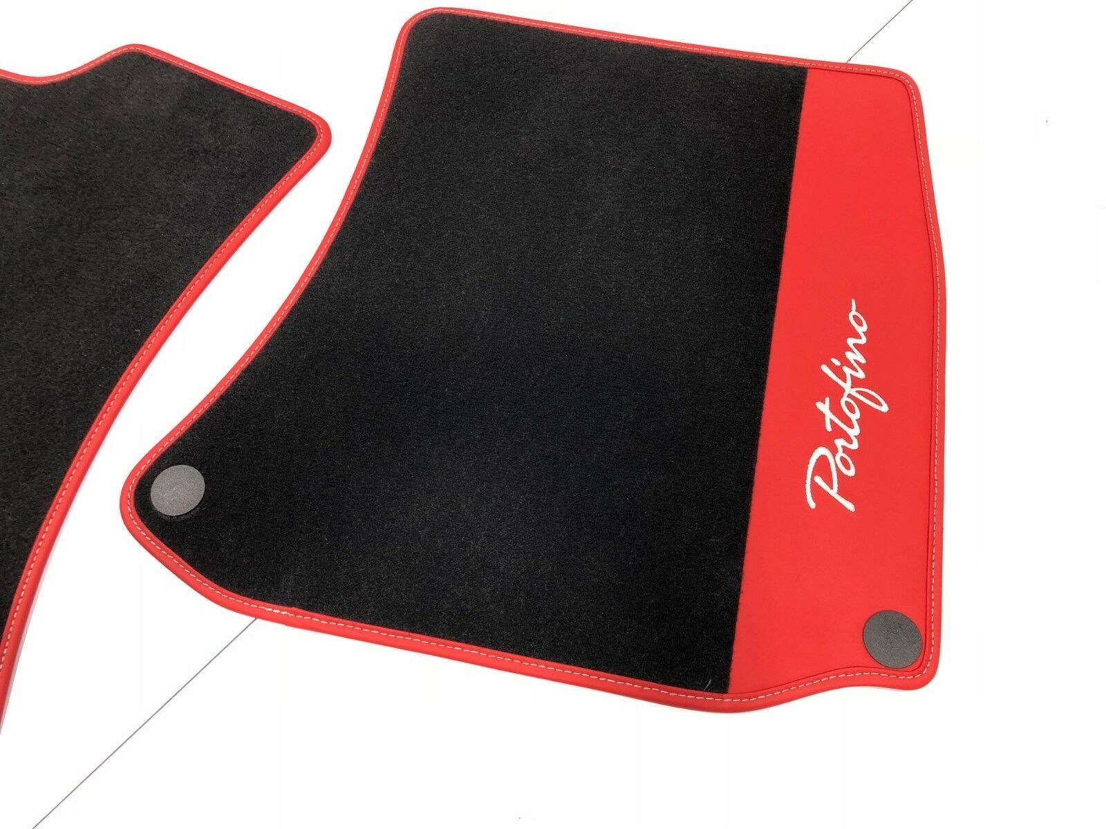 2018-2019 Ferrari Portofino Carpet/Eco Leather Floor Mats Black/Red ...