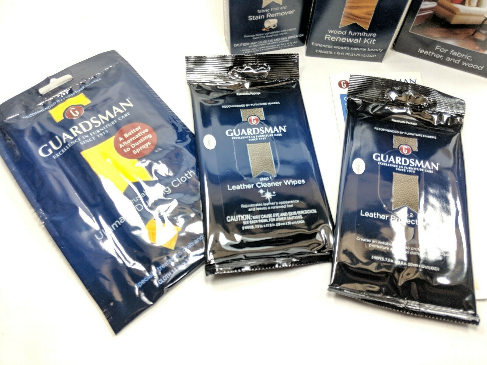 Guardsman Furniture Care Kit for Fabric Leather and Wood (br2/5