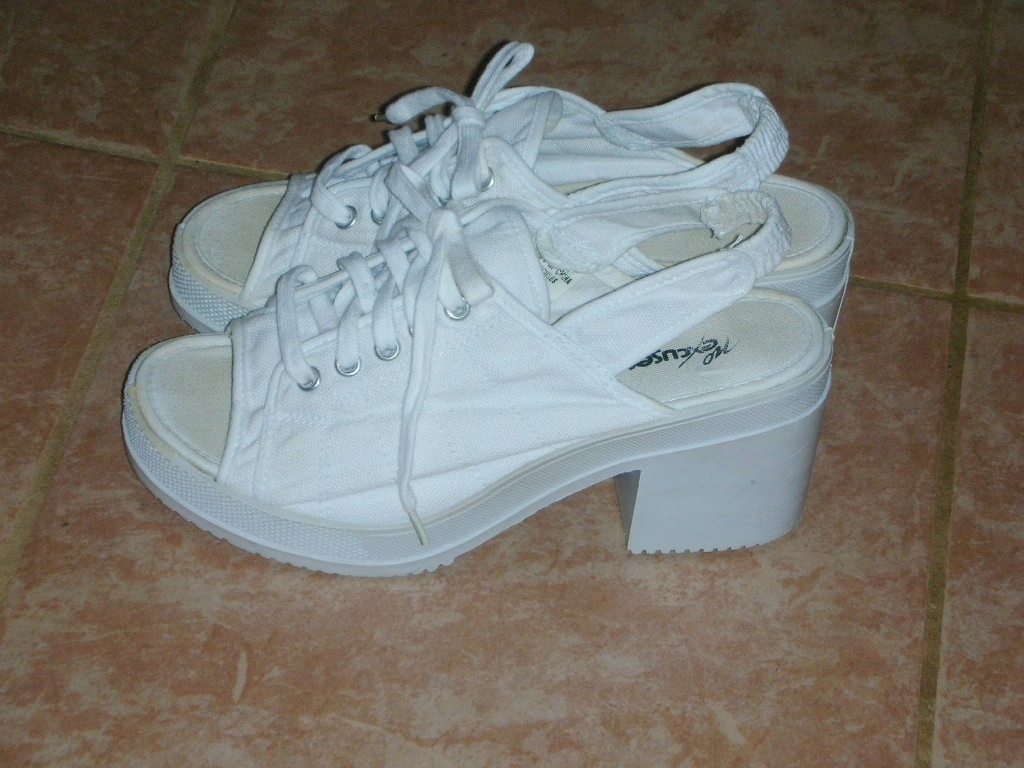 white high heel sneakers