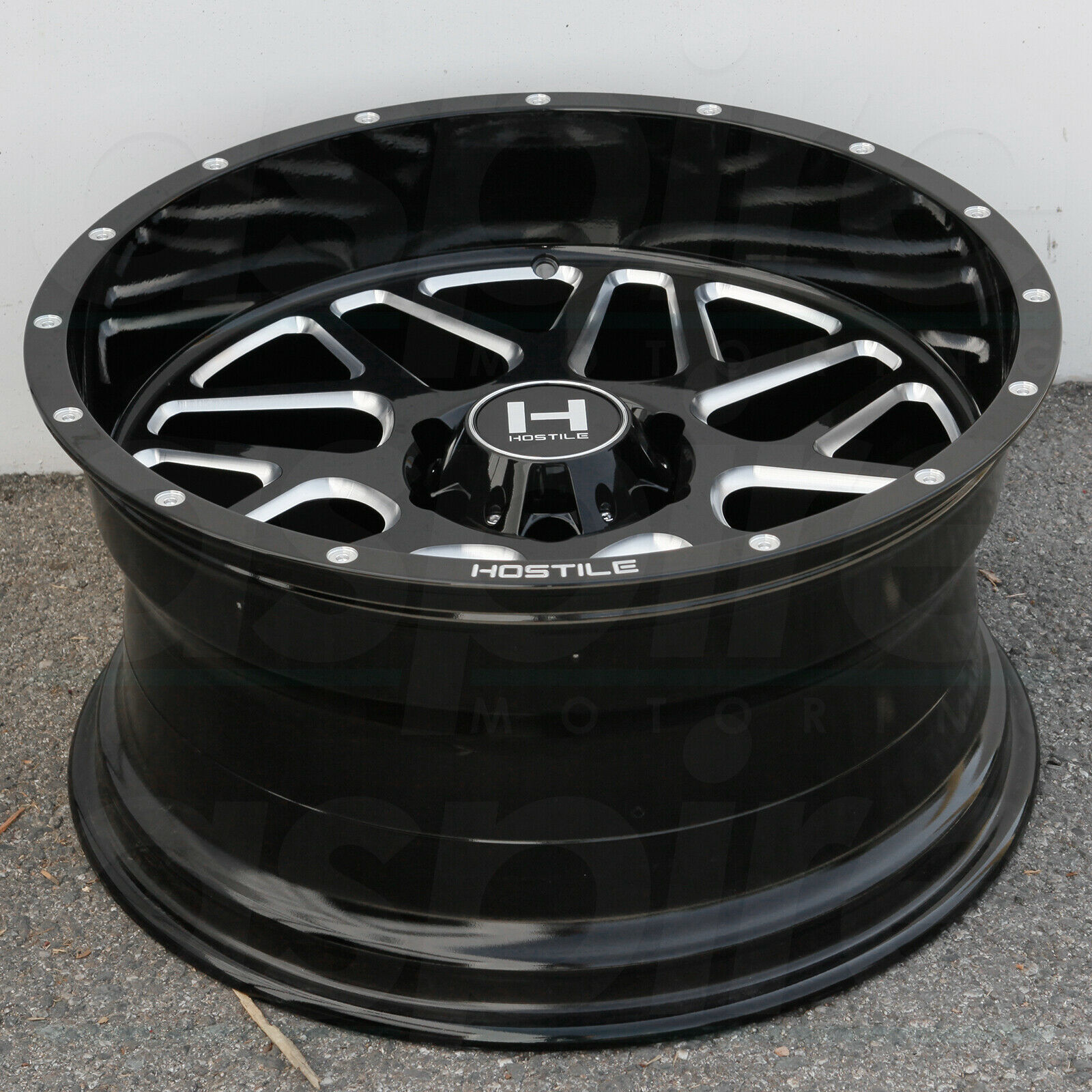 20x10 Hostile H108 Sprocket 5x150 19 Black Milled Wheels Rims Set(4