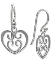 Giani Bernini Openwork Filigree Heart Drop Earrings (Silver) - $15.00