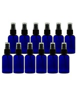 Spray Bottles For Essential Oils: 2 oz (60ml) Cobalt Blue PET Plastic Bo... - $13.95
