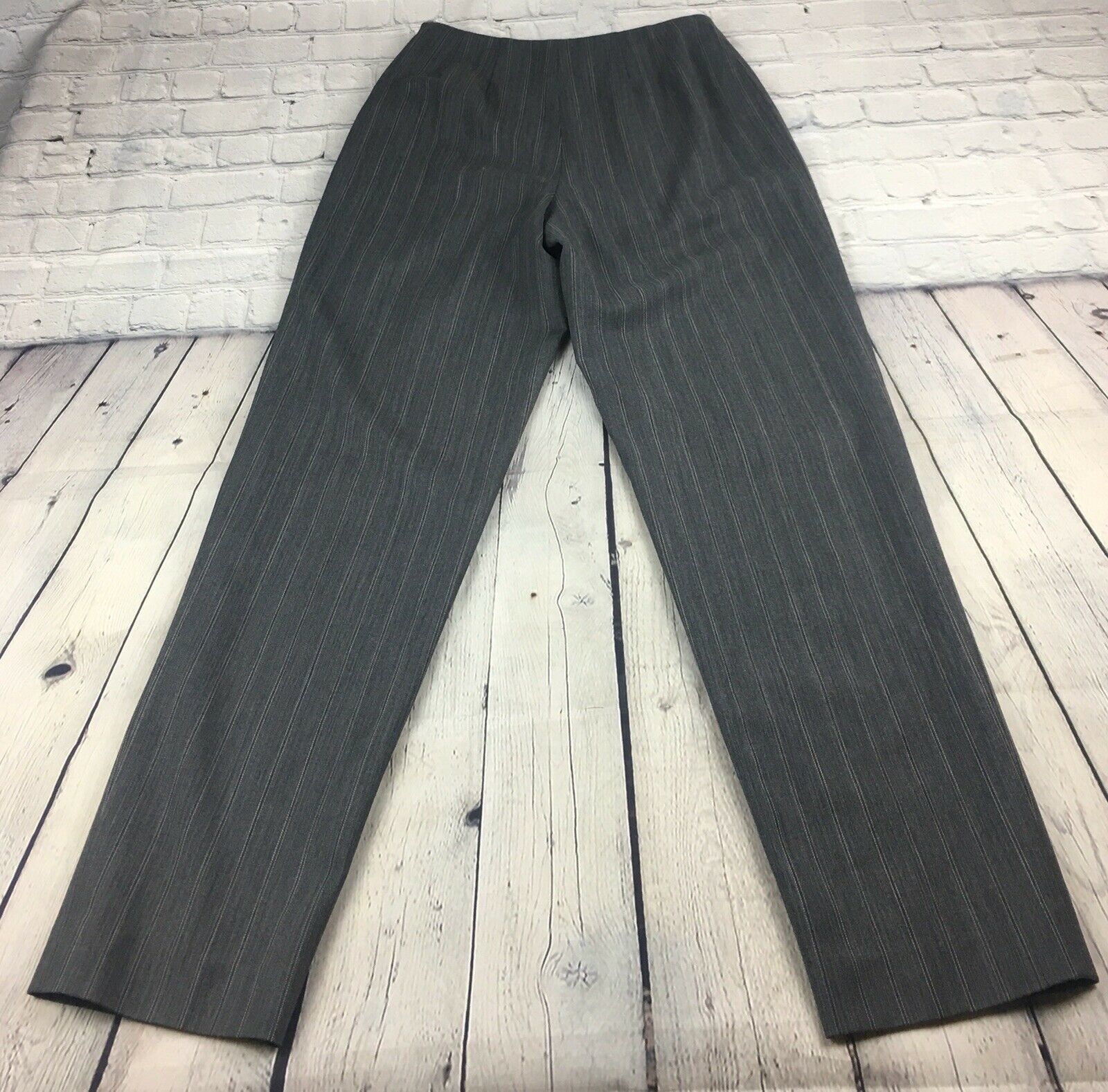 Liz Claiborne Collection Women's 2 Dress Pants Gray Petite Stripes - Pants