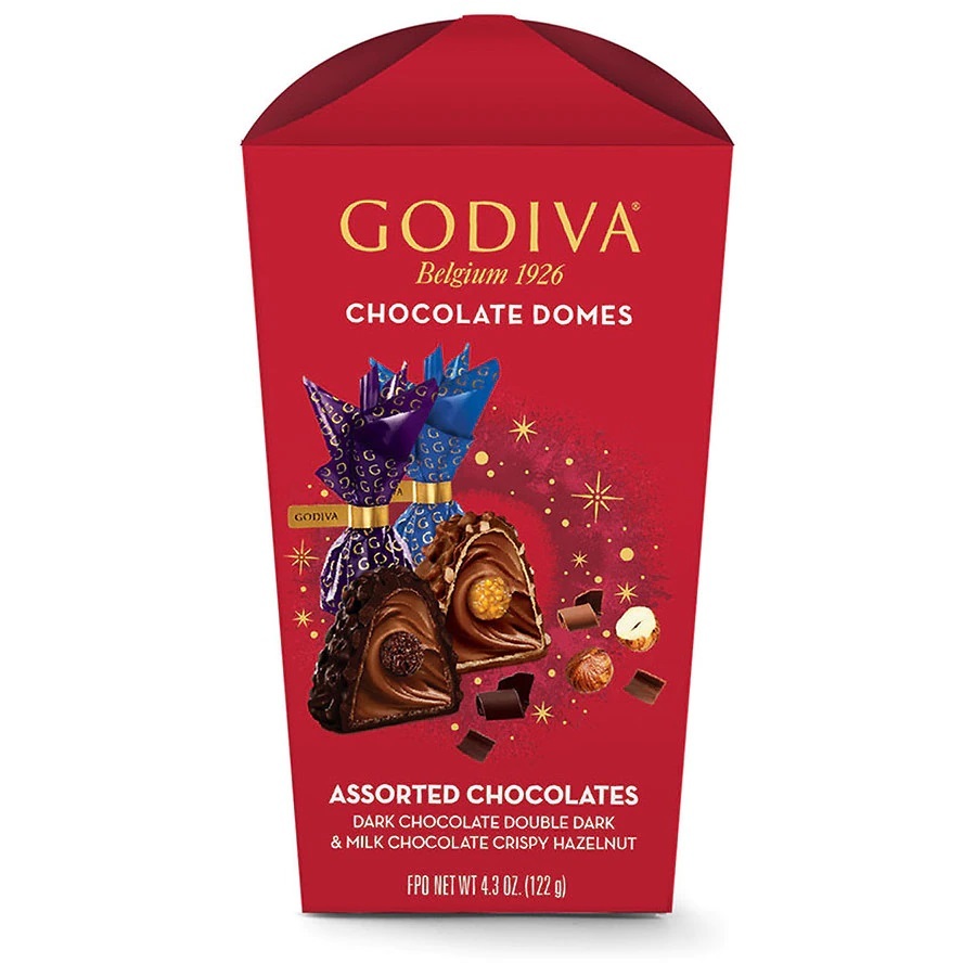 Godiva Chocolate Domes Assorted Dark Double Chocolate & Milk Crispy Hazelnut