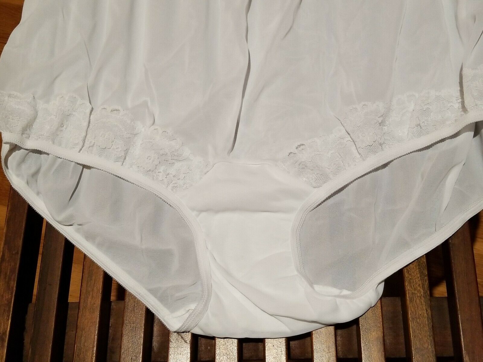 Dixie Belle White Nylon See Through Lacey Panties 1232 Size 13 Fits ...