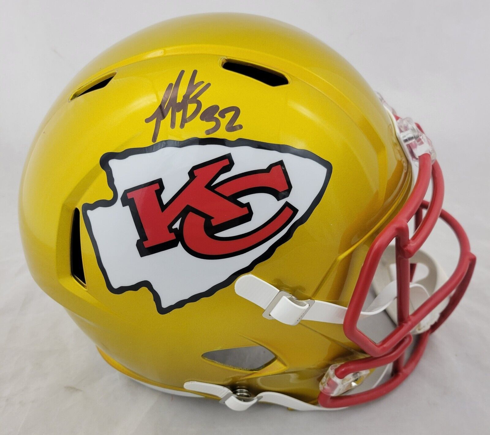 NICK BOLTON SIGNED KC CHIEFS FLASH SPEED REPLICA HELMET BECKETT QR COA