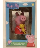 PEPPA PIG HANGING ORNAMENT - Kurt Adler Design - Peppa Holding Teddy Bea... - $12.94