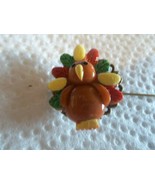 Jewelry lapel or coat pin Thanksgiving cab hand set - $2.84