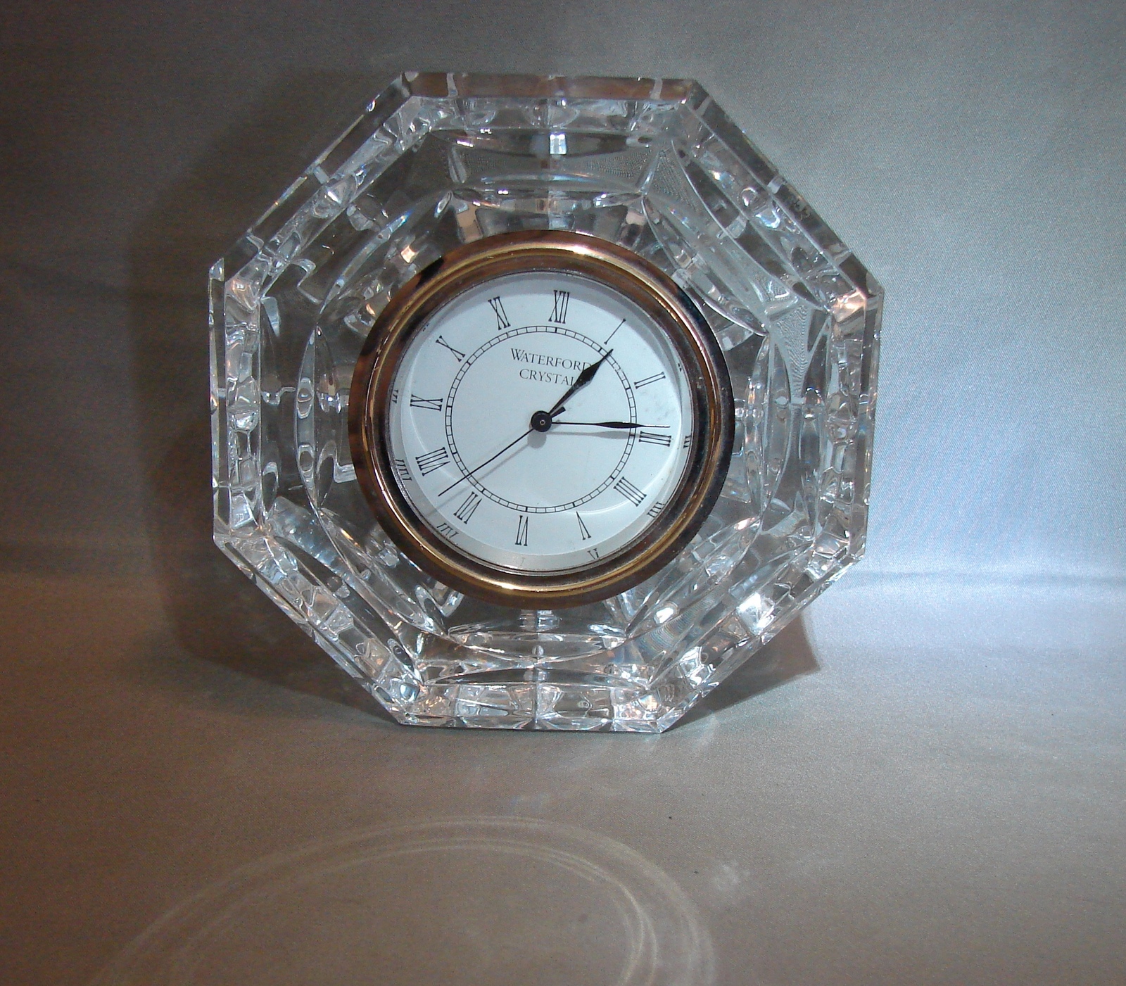 Waterford Crystal Octagonal 5" Shelf/Mantel Clock Waterford