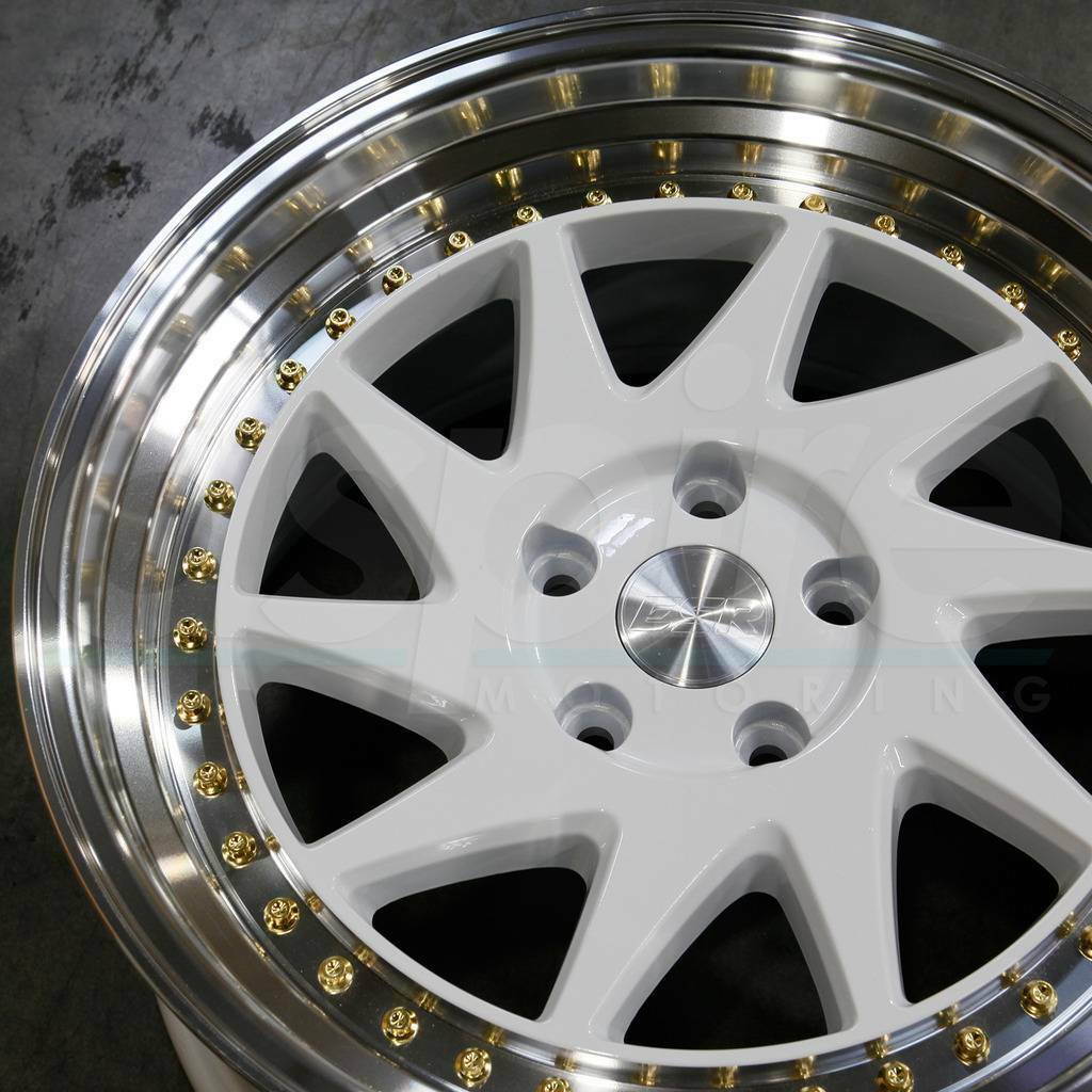 18x9.5 ESR SR09 SR9 5x120 Custom 22 White Wheels Rims Set(4) - Wheels