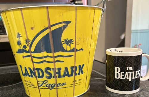 Landshark Lager Beer Metal Bucket Jimmy Buffet Margaritaville NEW w ...