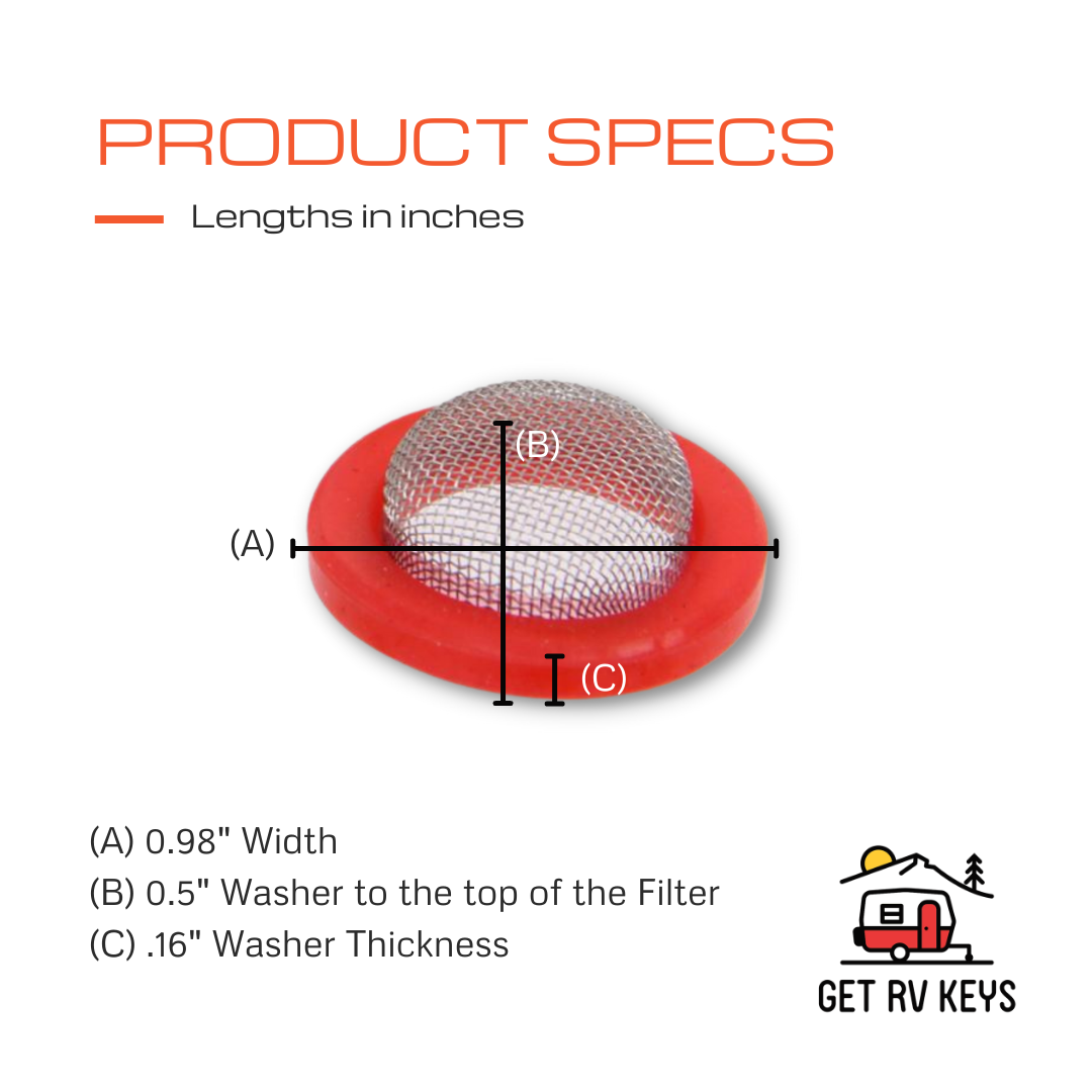 10 Pack Fresh Water Hose CONE & SCREEN Washers Camper Trailer RV