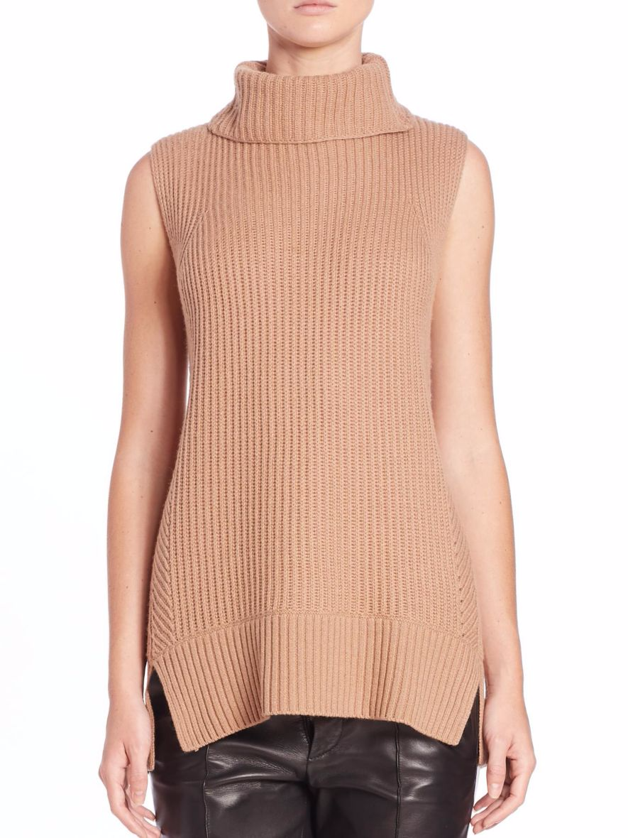 vince sleeveless turtleneck sweater