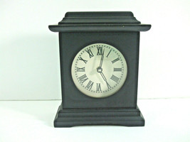 Restore Restyle Black Wooden 8&quot; Clock Free Standing Mantel Desk Shelf Ba... - $29.55