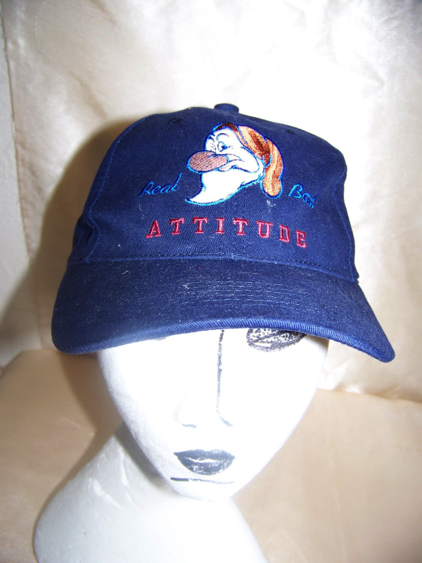 Disney Grumpy Real Bad Attitude Blue Baseball Cap Youth