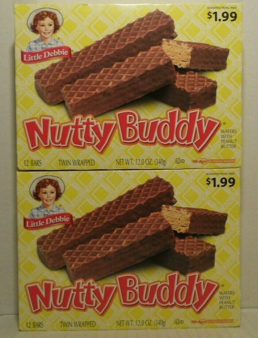 Little Debbie Snack Cakes Nutty Bars 24 Bars (2) Boxes FREE PRIORITY