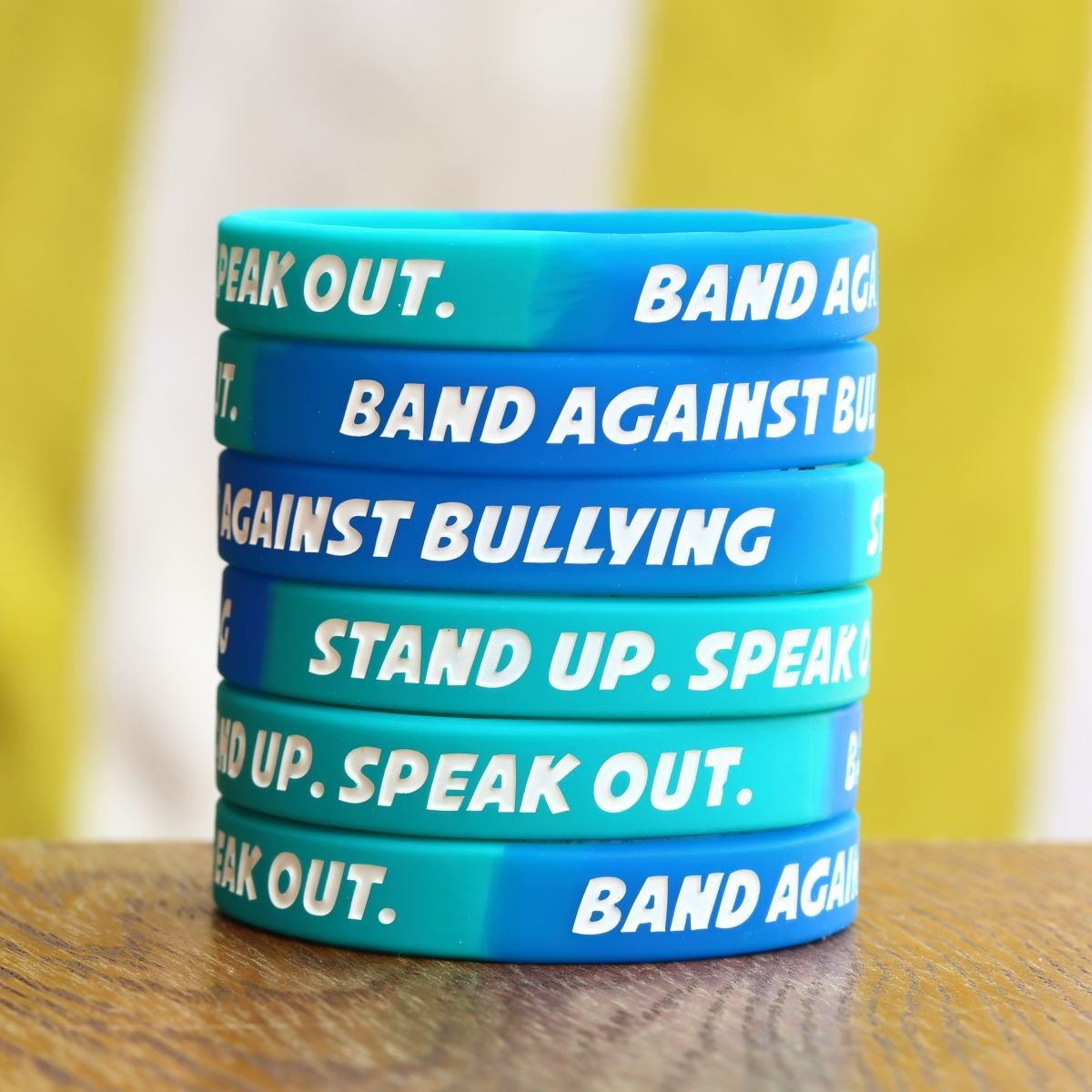 50 Band Against Bullying Wristbands - Stand Up. Speak Out. Bracelets ...