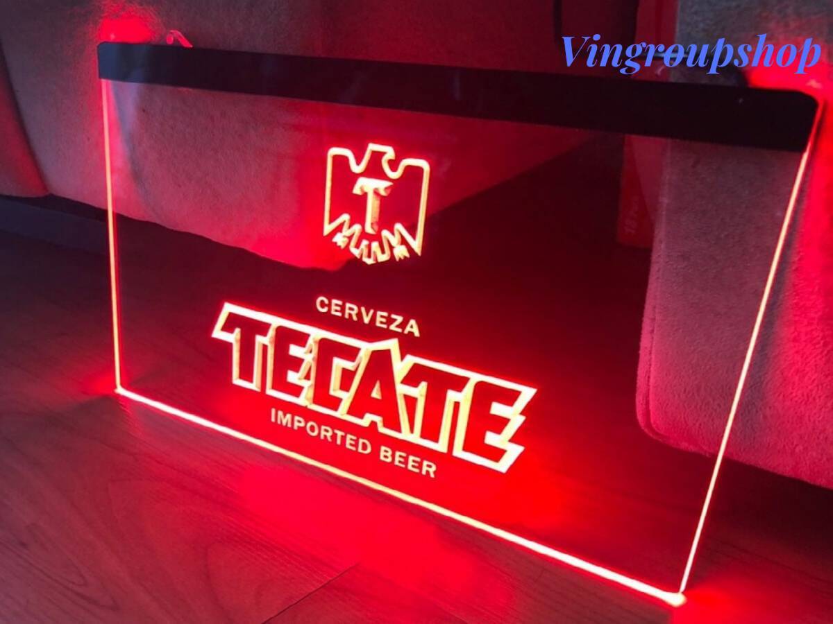 Tecate Cerveceria Beer Illuminated Led Neon Sign Home Decor, Bar, Pub