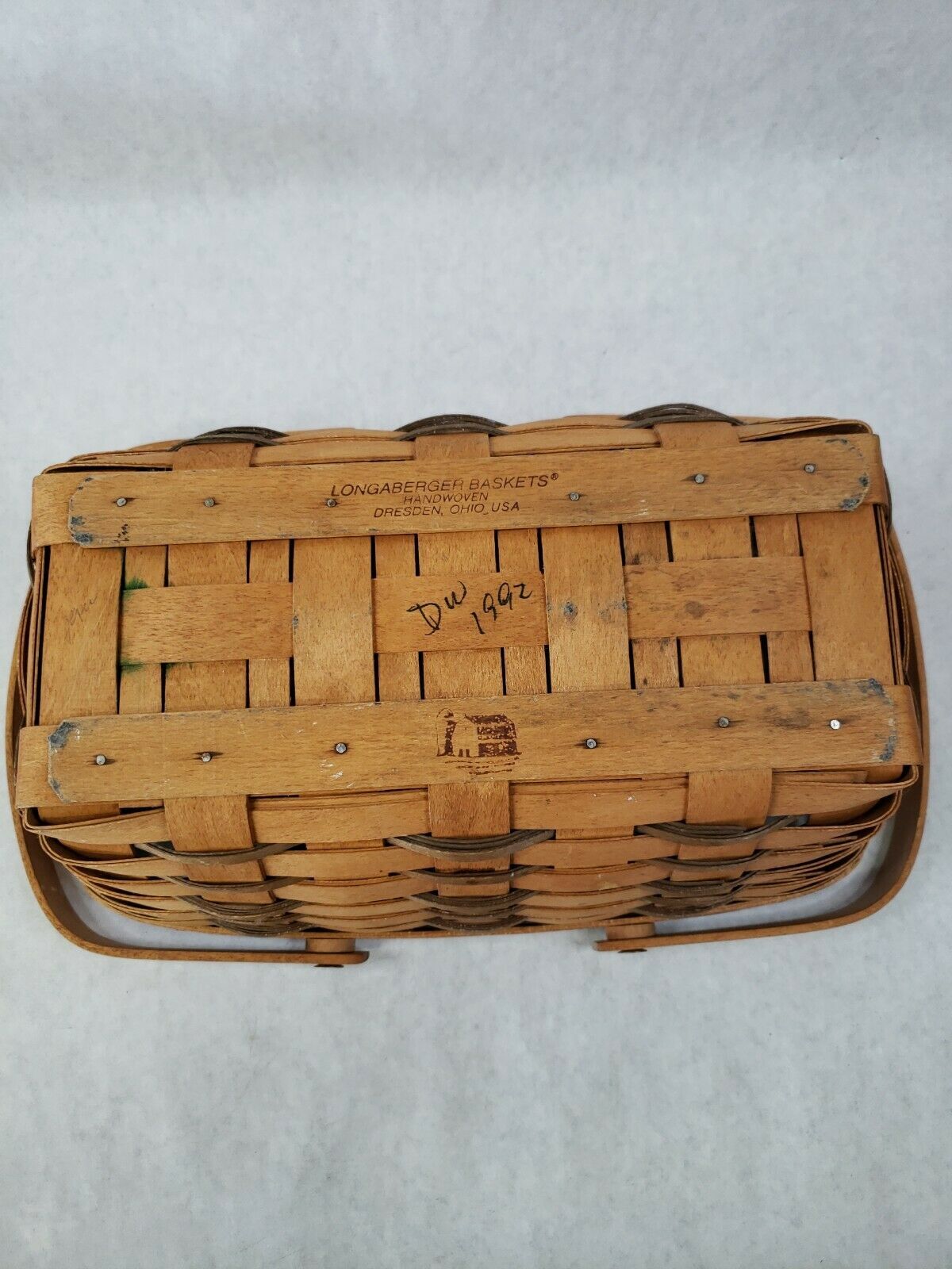 Lot of 3 Vintage LONGABERGER Baskets 1992 Handwoven Made in USA stamped