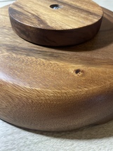 Vintage 70s Teak Lazy Susan Divided Bowl image 5