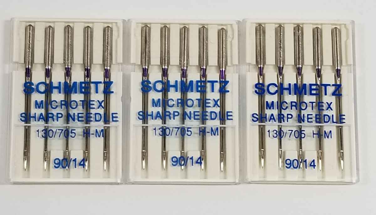 Schmetz Microtex Needles 90/14 3 packs of 5