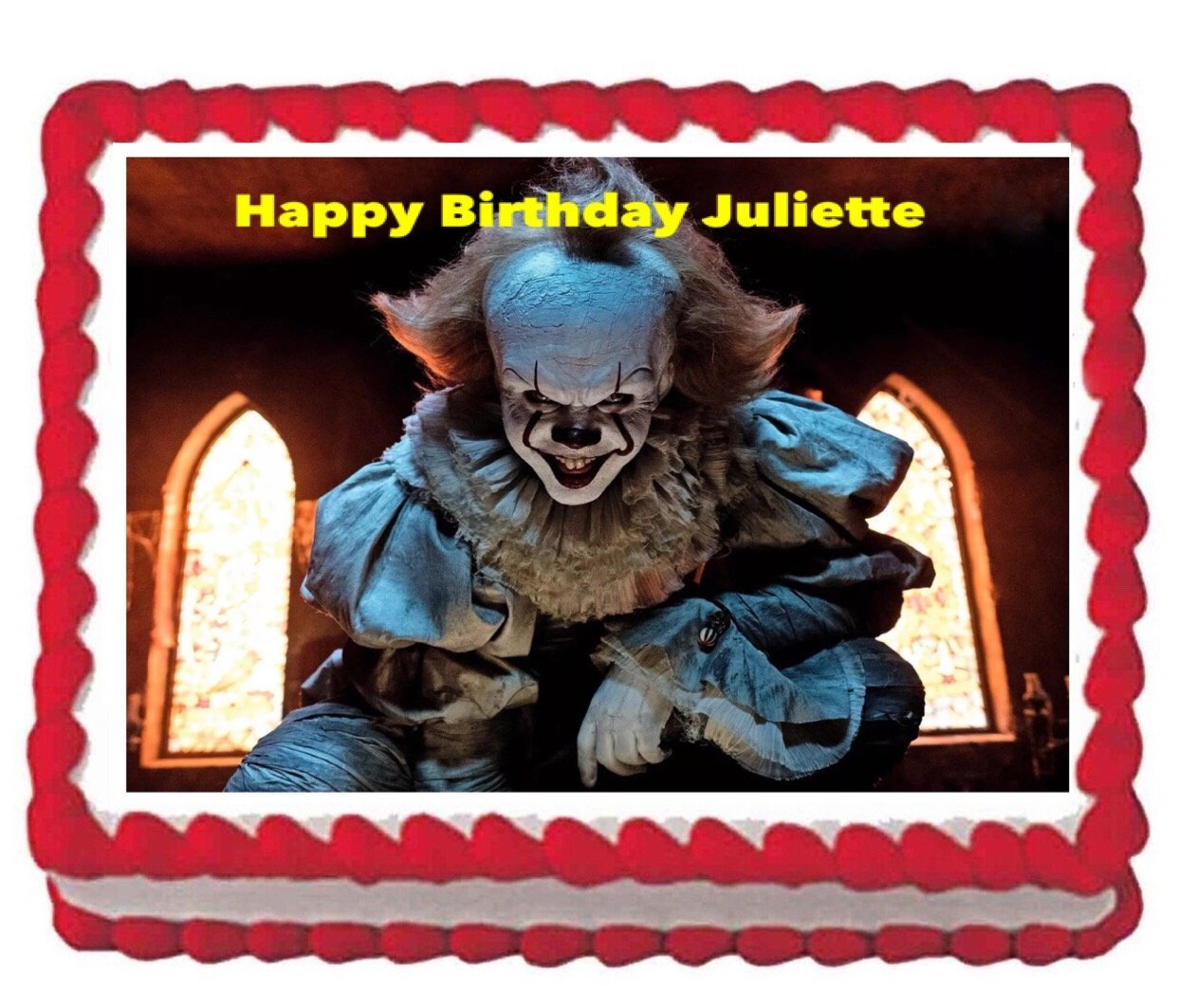 It Pennywise Edible Cake Image Topper 1/4 sheet - $8.00