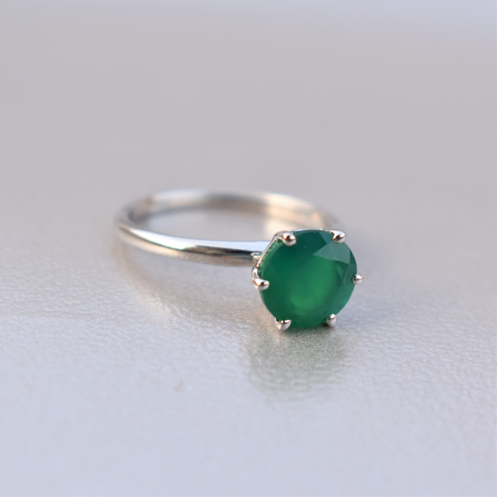 Primary image for Green Onyx Ring | 925 Sterling Silver Ring | Statement Ring | Cocktail Ring | 