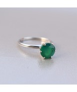 Green Onyx Ring | 925 Sterling Silver Ring | Statement Ring | Cocktail R... - $32.00