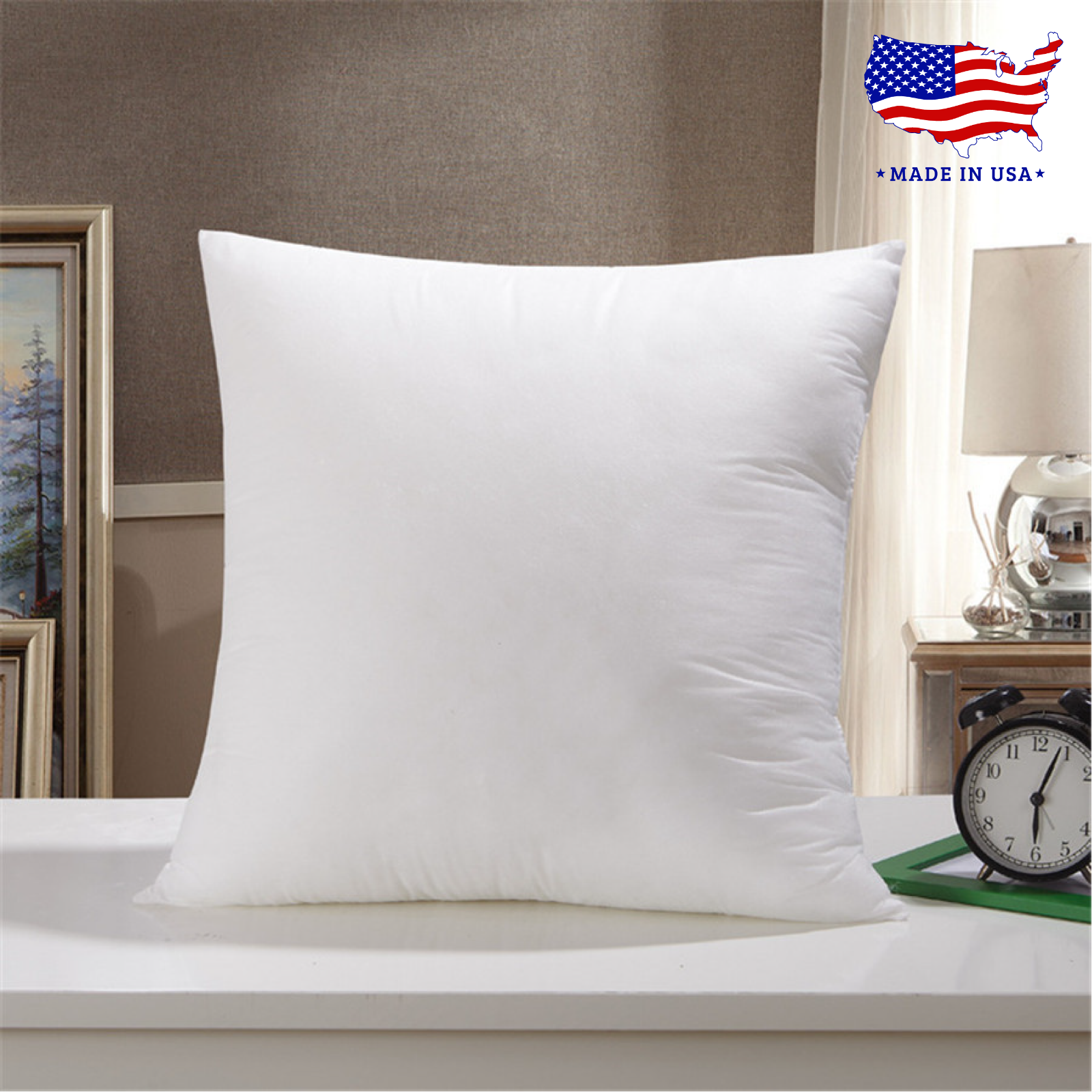 Throw Pillow Form Inserts Hypoallergenic Pillow Stuffing Made in USA