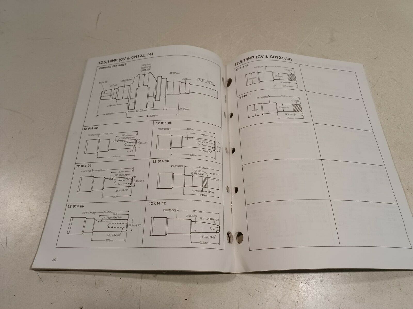 KOHLER CRANKSHAFT REFERENCE MANUAL Heavy Equipment Manuals & Books