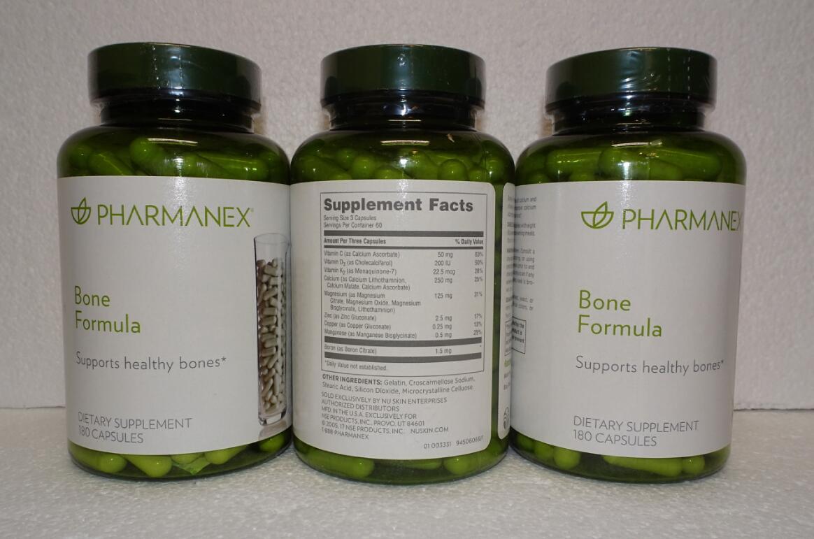Three pack Nu Skin Nuskin Pharmanex Bone Formula 180 Capsules Sealed