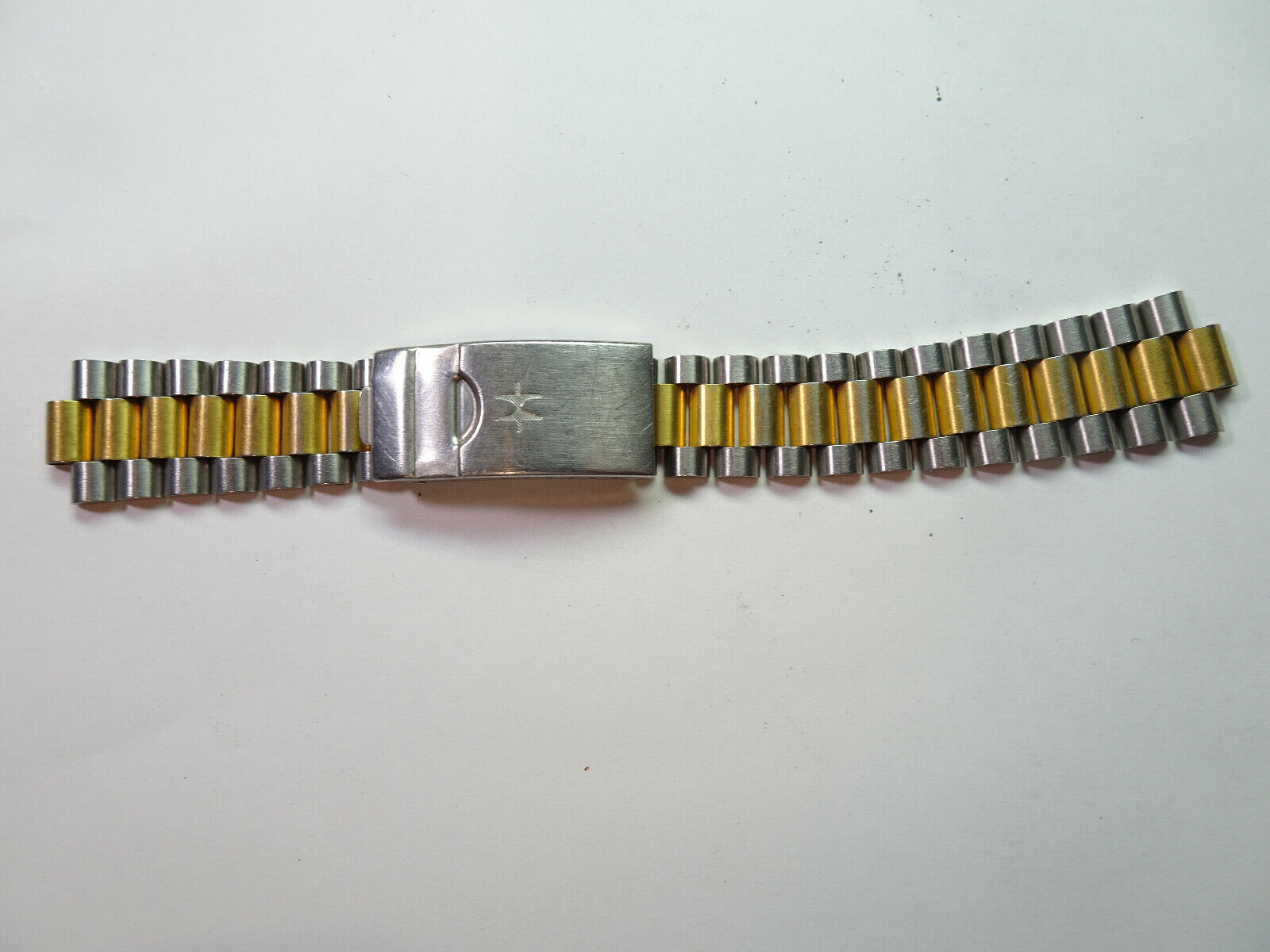 Hamilton double clasp stainless steel two tone watch band missing clasp lock  - $120.94