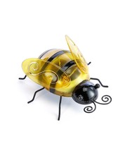Solar Bumble Bee Figurine Mountable Black Yellow 6" long Illuminate the Night image 1