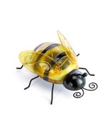 Solar Bumble Bee Figurine Mountable Black Yellow 6&quot; long Illuminate the ... - $26.72