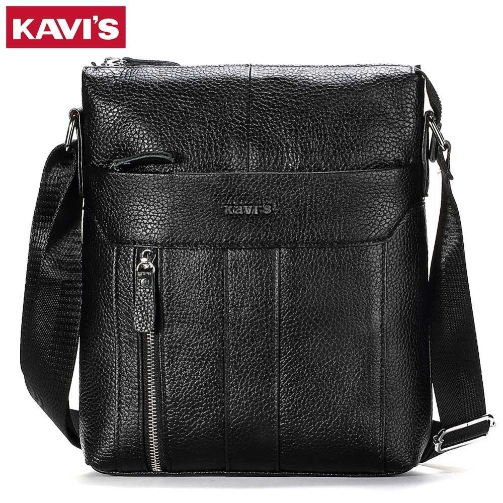 KAVI&#39;S® Genuine Leather Men&#39;s Crossbody Bag Casual Business High Quality Men - Backpacks, Bags ...