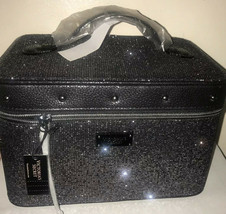 Victoria’s Secret Glitter Mesh Runway Vanity Train Case Makeup Bag~ BLACK - $55.68