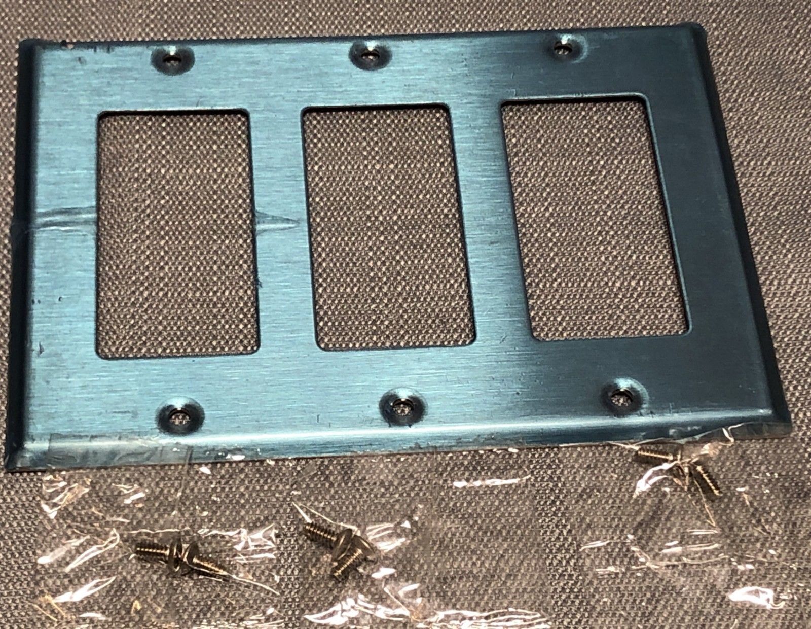 Leviton 3Gang Decora Wall Cover Plate Switch Outlet [Stainless Steel