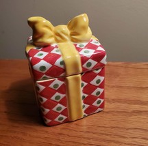 Gift-shaped Christmas Sugar Jar / Box by Christopher Radko Christmas Package image 1
