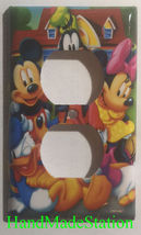 Mickey Minnie Donald Duck Light Switch Power Outlet wall Cover Plate Home decor image 8
