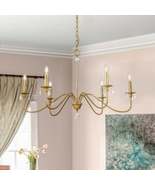 6-Lights Candle Style Traditional Classic Chandelier with Crystal Accents - $109.00