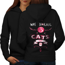 Normal 3 Cats Ago Funny Sweatshirt Hoody  Women Hoodie Back - $21.99+